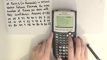 Statistics with TI-84 plus - confidence interval for mean