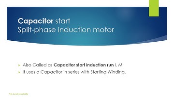Working of Capacitor start induction motor