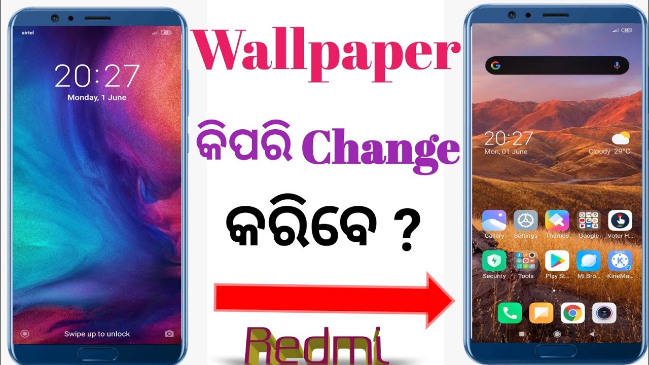 How To Change Wallpaper On Mobile screen // Wallpaper On Redmi Mobile
