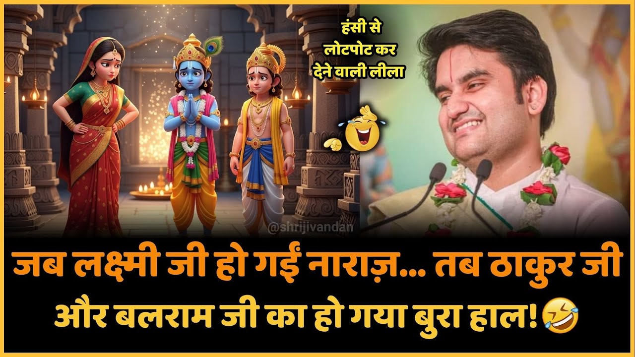 🤭 जब लक्ष्मी जी हो गईं नाराज़… तब ठाकुर जी और बलराम जी का हो गया बुरा हाल! 😂