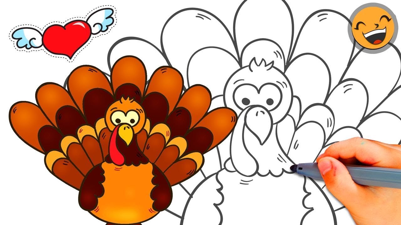 How To Draw A Thanksgiving Turkey Step By Step