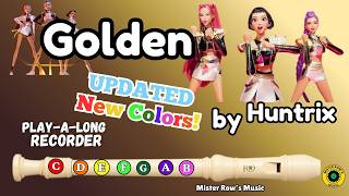 GOLDEN | KPop Demon Hunters | Huntrix | Notes G A B C | Level 2 - Recorder