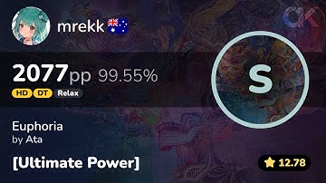 [12.78⭐] Relax | mrekk | Ata - Euphoria [Ultimate Power] +HDDTRX 99.55% 2077pp 1xSB