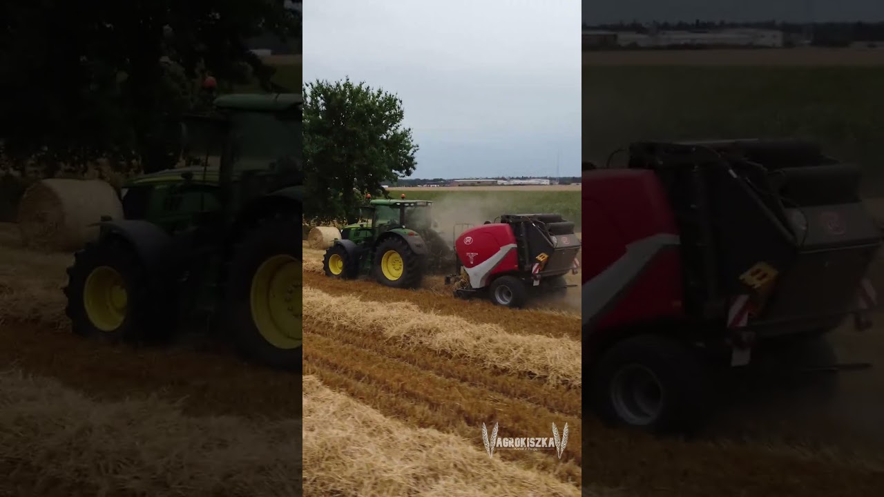 John Deere 6195 R & Lely Welger RP 160V Master