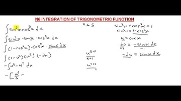 INTEGRATION OF TRIGONOMETRIC FUCTION N6 EXAMPLE NO 2