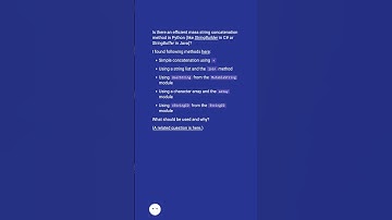 What is the most efficient string concatenation method in Python? #shorts