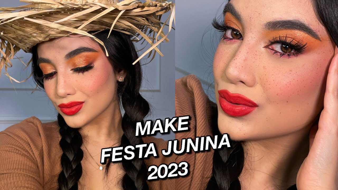 Maquiagem para Festa Junina com olho e boca tudo! - Jana Taffarel 