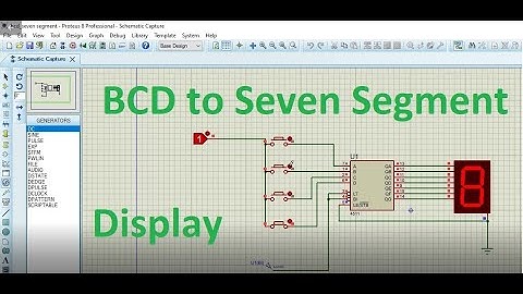 BCD To seven segment display circuit in proteus || simulation of bcd to seven segment in proteus