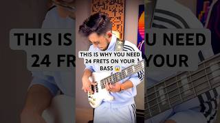 THIS is why you need 24 frets on your bass 😱 #bass #bassplayer #tiagoandree #music #funk #basssolo