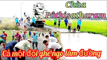 Cả một đội ghe ngo làm đường vào chùa Pothisatharam Sóc Vồ P7 TP Sóc Trăng | Kim Bi TV