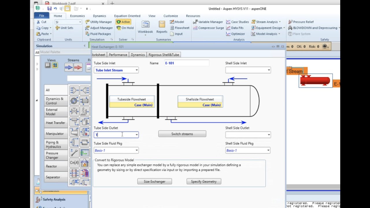 Heat Exchanger Design and Sensitivity Analysis in Aspen HYSYS - YouTube