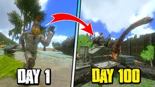 I SURVIVED 100 DAYS IN THE SWAMP HARDCORE| ARK MOBILE - DAY 70 TO 80