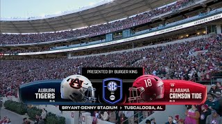 SEC on ABC intro | Auburn @ 13 Alabama | 11/30/2024
