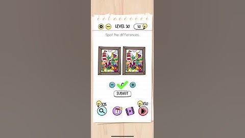 Brain Test Level 30 Spot the differences Answer