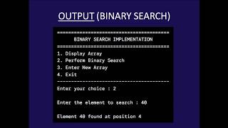 Binary Search Implementation