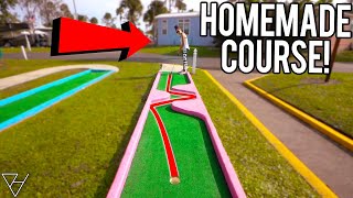 We Found A Homemade Mini Golf Course! | Lucky Hole In One!