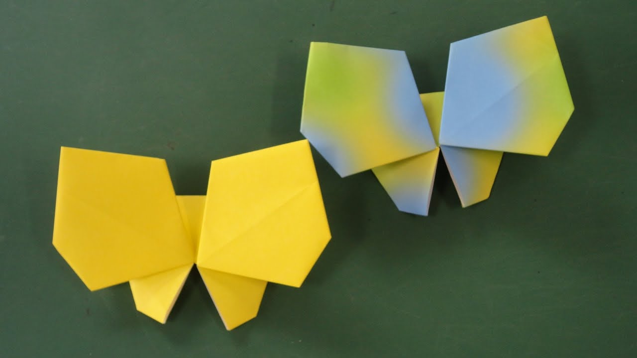 折り紙「ひらひら蝶々」折り方"Butterfly"Origami YouTube