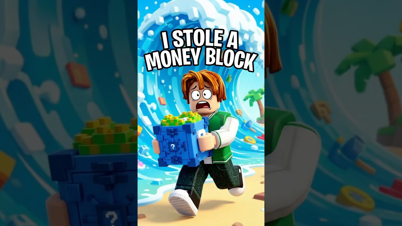 I escaped the TSUNAMI and got a lot of MONEY BLOCKS!🤑🌊 