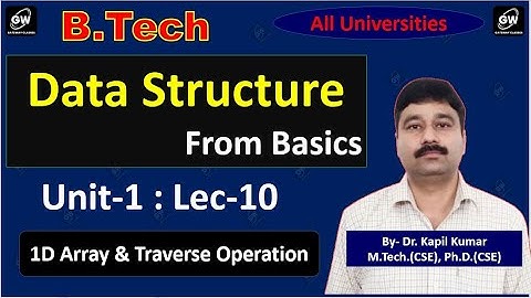 Lec-10 I Unit-1 I Data Structure I by Dr. Kapil Kumar Sir I Gateway Classes I AKTU RGPV I SPPU I