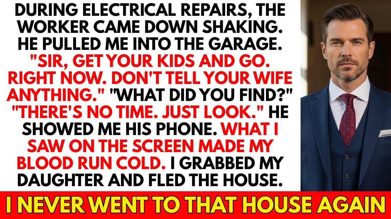 Electrician found something horrifying in my wife's closet and begged me to leave immediately.