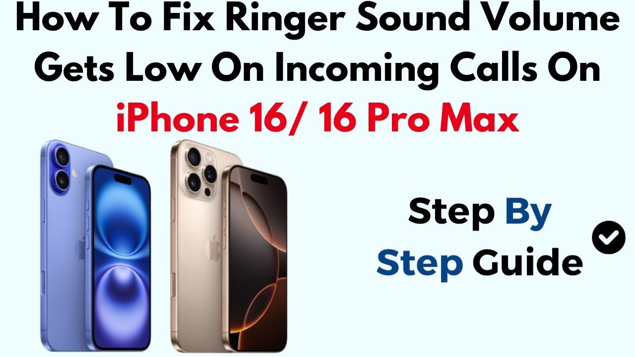 How To Fix Ringer Sound Volume Gets Low On Incoming Calls On iPhone 16/ ...