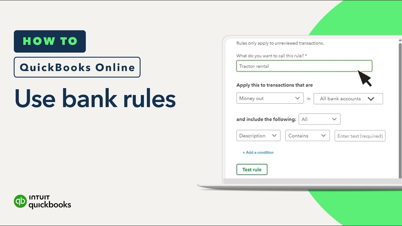 How to use bank rules in QuickBooks Online - YouTube