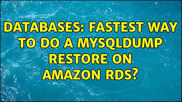 Databases: Fastest way to do a mysqldump restore on Amazon RDS?
