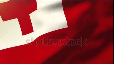 Tonga flag waving in the wind. Looping sun rises style. Animation loop Stock video by