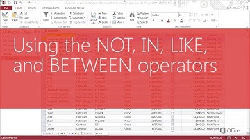 Chap 08 03 Using the NOT   IN   LIKE and BETWEEN operators