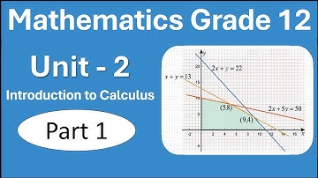 1. Grade12 Maths Unit 2 (part 1)| Rate of change, Instantaneous change | New curriculum | Afan Oromo