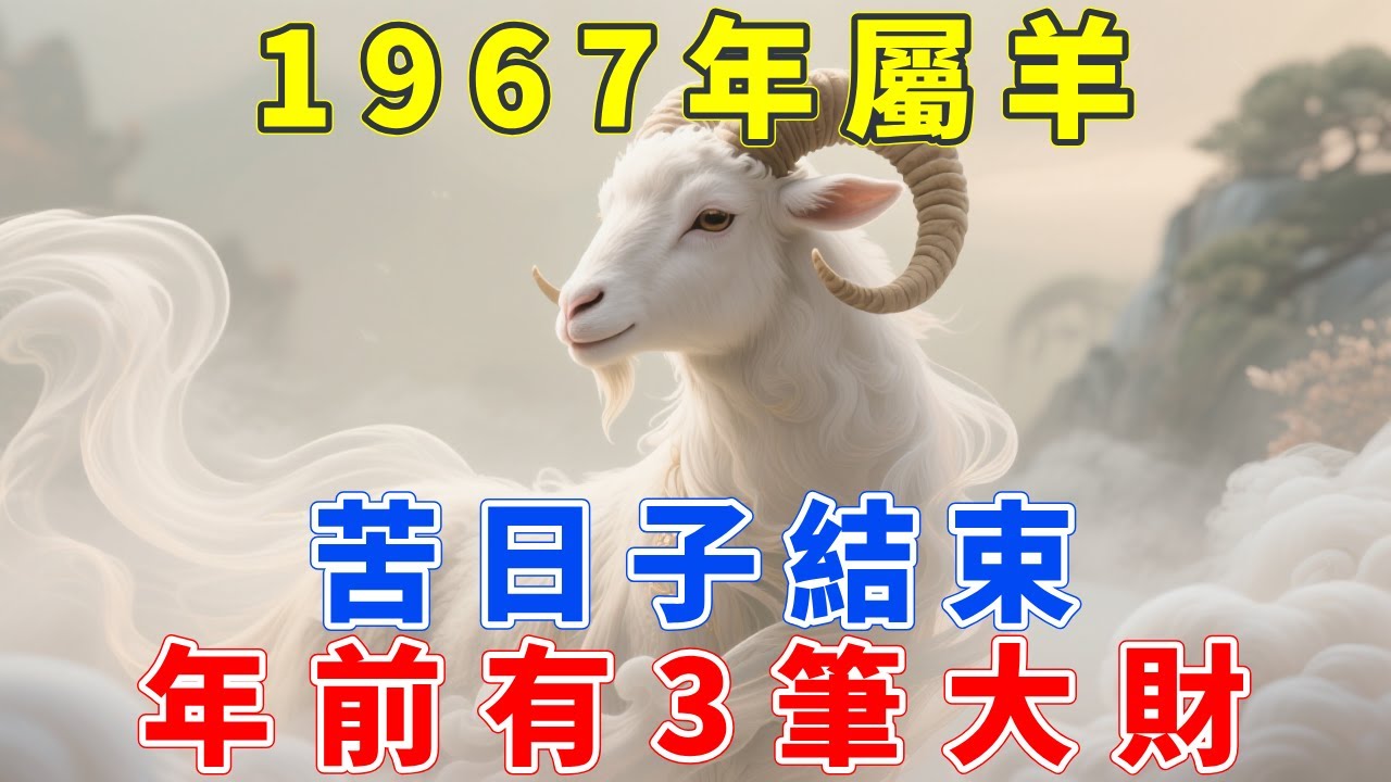 1967年屬羊人，你的苦日子徹底結束了！佛說：你是「佛燈火」命，年底前這3筆財，誰也搶不走！