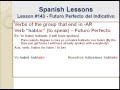 Free Spanish Lessons 143 - Tense: Spanish Future Perfect (Futuro Perfecto del Indicativo)-Video 1/2