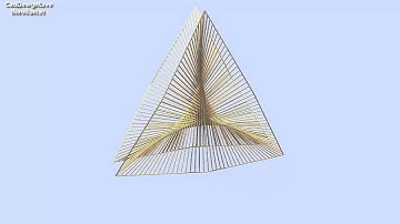 Shape Wired Parabolic  Curve stitching Art