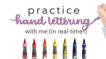 How To Practice Hand Lettering! Practice Brush Lettering With Me in Real Time