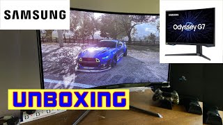Samsung Odyssey G7 Monitor- How To Build- UNBOXING