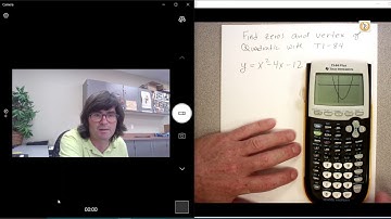 Quadratic Functions:  Find vertex and zeros (roots) with TI-84
