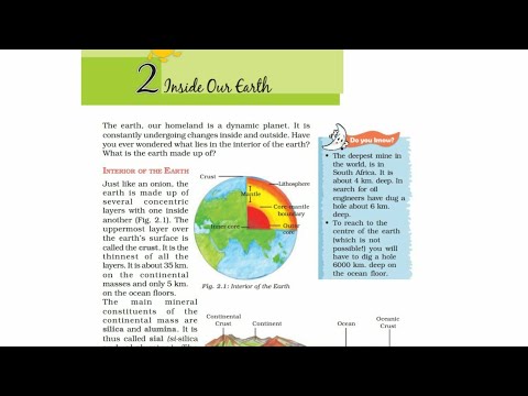 Inside Our Earth Part 1 Ncert Class 7 Geography