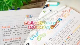 Apuntes MINIMALISTAS Y SATURADOS/ regreso a clases