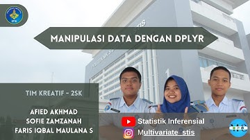 Manipulasi Data dengan dplyr di aplikasi R #dplyr #rstudio #multivariate