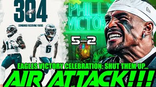 Eagles Victory Celebration Jalen Hurts Carves Vikings, Air Attack Unstoppable