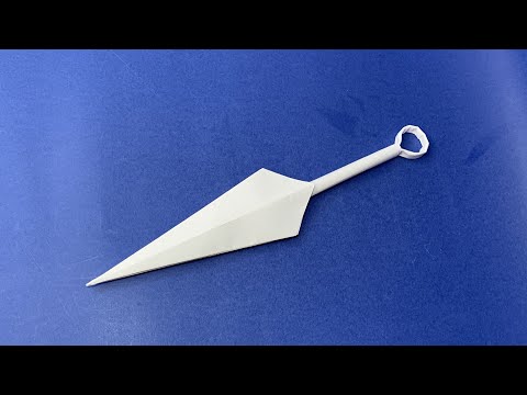 Origami Kunai  How to make a paper kunai knife 