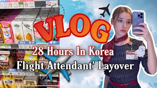 [KOREA VLOG] FLIGHT ATTENDANT'S 28HOURS IN SEOUL / Kabin memurunun Kore'de 1 günü