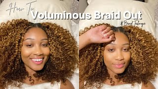Voluminous Braid Out | The 8 braid Technique