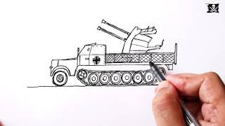 How to draw a Military Vehicles WW2