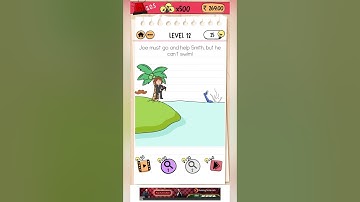 Joe must go and help Smith, but he can’t swim - Level 12 - Smith and Joe Part 1 - Brain Test 2