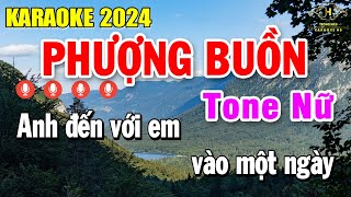 Phượng Buồn Karaoke Tone Nữ Nhạc Sống 2024 | Trọng Hiếu