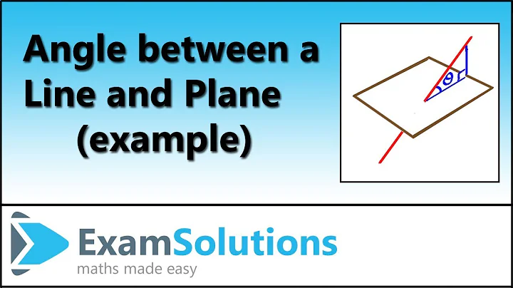 Angle between a Line and a Plane | example to try