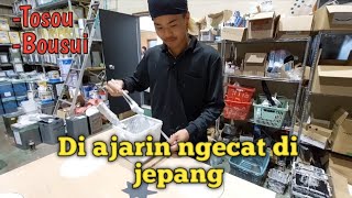 🔴Begini latihan Job ngecat (TOSOU / BOUSUI) di jepang‼️langsung sama orang jepangya