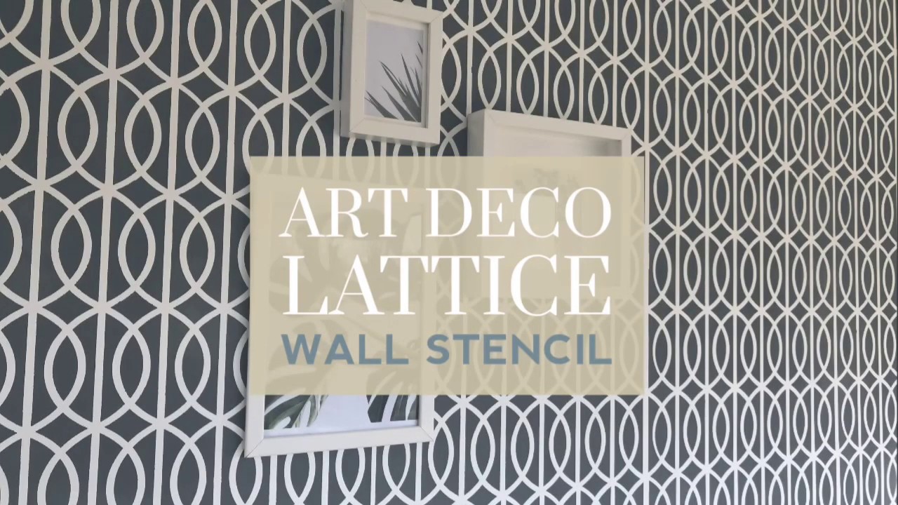 How to stencil an Art Deco feature wall - YouTube