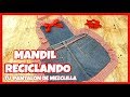 COMO HACER UN MANDIL CON TU PANTALÓN DE MEZCLILLA || RECICLANDO || DIY